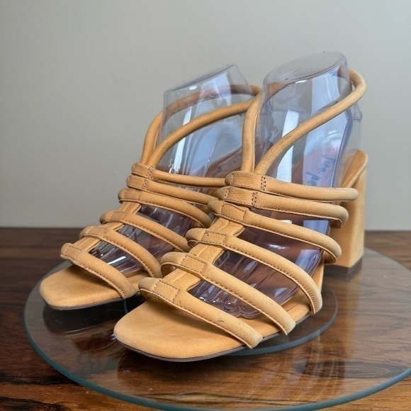 Free People Colette Cinched Heel | Hot Orange - Picture 7 of 16